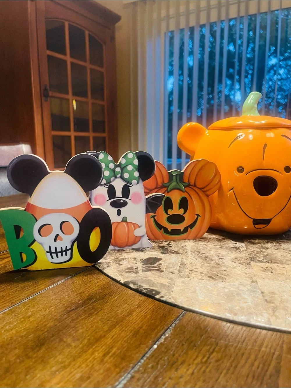 Halloween Winnie the Pooh Pumpkin Candy Jar - Orange